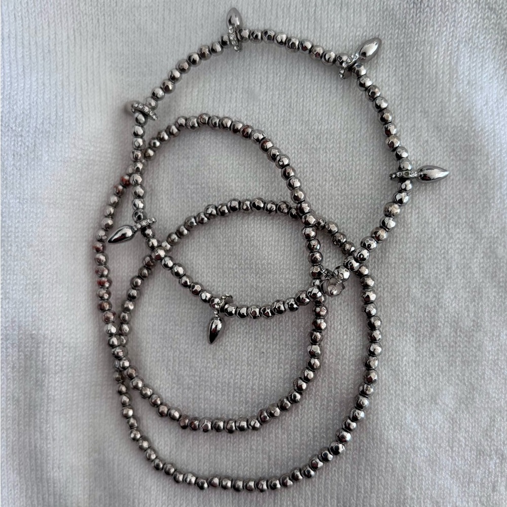 Stella & Dot Renegade Stretch Bracelets Silver